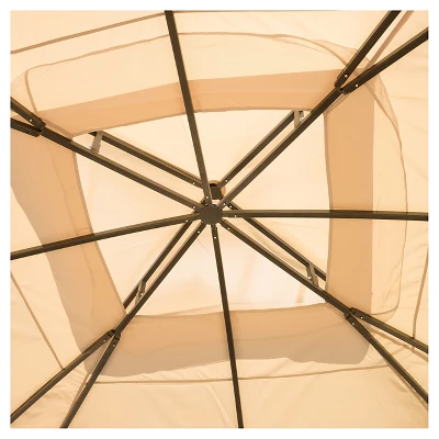 Westerly 13' X 13' Steel Patio Gazebo - Camel - Christopher Knight Home 3 Westerly 13' X 13' Steel Patio Gazebo - Camel - Christopher Knight Home - Image 3