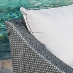 Antibes 6pc Wicker V-Shaped Sectional Sofa Set Gray/Silver - Christopher Knight Home -Christopher Knight Home GUEST 2a4cb70d b2cd 4b54 ab6f 72aba8bad715