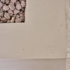 Aidan Square 31" Lightweight Concrete Gas Fire Pit - Light Gray - Christopher Knight Home -Christopher Knight Home GUEST 2a5c8a7f 009d 40bd 801a 17f7f3d08dbc