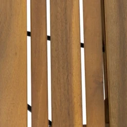 Kyoto 3pc Outdoor Acacia Wood Chaise Lounge Set - Teak/Yellow - Christopher Knight Home -Christopher Knight Home GUEST 2acb46b8 e41b 4c11 aa32 4073e56b05b9