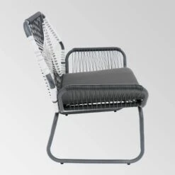 Milan 2pk Steel Club Chairs - Gray/White - Christopher Knight Home -Christopher Knight Home GUEST 2ae556a6 28c5 4c2e 877e 6f90bf52e1a4
