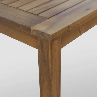 Peyton 2pc Acacia Wood Loveseat And Coffee Table Set - Teak/Beige - Christopher Knight Home 2 Peyton 2pc Acacia Wood Loveseat And Coffee Table Set - Teak/Beige - Christopher Knight Home - Image 2