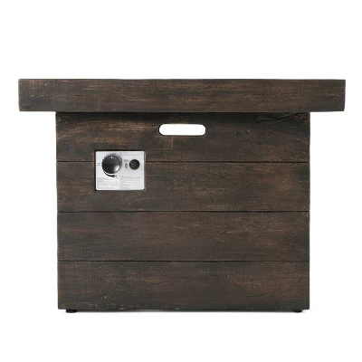 Bedrock 3pc Faux Wicker Chat Set With Fire Pit - Brown/Beige - Christopher Knight Home 3 Bedrock 3pc Faux Wicker Chat Set With Fire Pit - Brown/Beige - Christopher Knight Home - Image 3