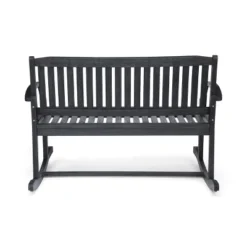 Regatta Acacia Patio Rocking Loveseat - Dark Gray - Christopher Knight Home -Christopher Knight Home GUEST 3124be8c 4bca 4189 aa09 734c8ccdc233