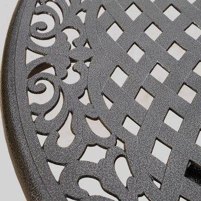 Hallandale Sarasota 5pc Cast Aluminum Patio Dining Set - Bronze - Christopher Knight Home 5 Hallandale Sarasota 5pc Cast Aluminum Patio Dining Set - Bronze - Christopher Knight Home - Image 5