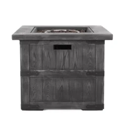 Finethy Outdoor 40000 BTU Light Weight Concrete Square Fire Pit Wood Gray - Christopher Knight Home -Christopher Knight Home GUEST 31a09999 3fb8 4b71 8157 1324b45c3af2
