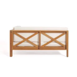 2pc Brava Outdoor Acacia Wood Right Arm Loveseat & Coffee Table With Cushion Teak/Beige - Christopher Knight Home 15 2pc Brava Outdoor Acacia Wood Right Arm Loveseat & Coffee Table With Cushion Teak/Beige - Christopher Knight Home -Christopher Knight Home GUEST 32593c98 5b63 4fbc 8b1e 15b62ccd0123