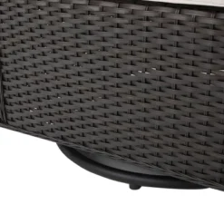 Avondale 3pc All-Weather Wicker Patio Chair Set W/ Fire Pit - Dark Brown - Christopher Knight Home -Christopher Knight Home GUEST 33274206 5225 4672 8fb6 01326e58e707