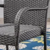 Linwood 3pc Acacia & Wicker Bistro Set - Gray - Christopher Knight Home