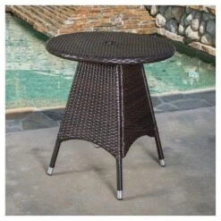 Ceylon 3-piece Wicker Patio Bistro Set - Brown - Christopher Knight Home -Christopher Knight Home GUEST 37a216bc ee99 4d64 b6ef ec3adb8e0e51 1