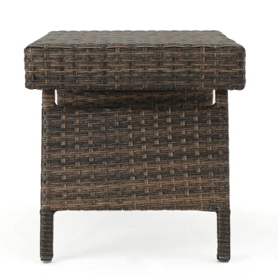 Thira Wicker Adjustable Folding Side Table - Mocha - Christopher Knight Home 2 Thira Wicker Adjustable Folding Side Table - Mocha - Christopher Knight Home - Image 2