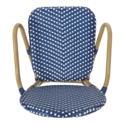 Paul 3pc Outdoor Aluminum French Bistro Set - Dark Teal/White/Bamboo - Christopher Knight Home -Christopher Knight Home GUEST 38ca48cc fd70 4a5d 8249 f856c8175143