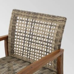 Hampton 4pk Wicker Mid-Century Club Chairs - Natural/Gray - Christopher Knight Home -Christopher Knight Home GUEST 3a78ce8c c9e4 4d34 9b8d 1457d3d1ff52