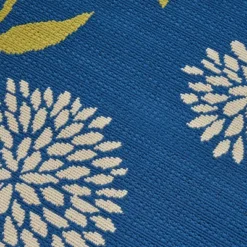 Viola Floral Outdoor Rug Blue/Green - Christopher Knight Home -Christopher Knight Home GUEST 3ad00ff4 ca0c 4fc9 9d78 e1023b92996f