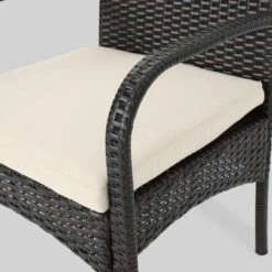 Chadney 9pc Wicker Dining Set - Brown/Cream - Christopher Knight Home -Christopher Knight Home GUEST 3b05031e c01c 465c b01d 62ea1f3f5e35