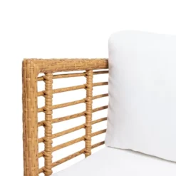 Nic 2pk Outdoor Wicker Club Chairs With Cushions - Light Brown/White - Christopher Knight Home -Christopher Knight Home GUEST 3b1bf25a 1717 43fc 8dfa f78ab5e069d9 1