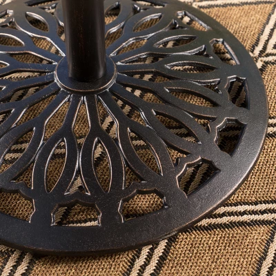 Arlana Round Cast Aluminum Bar Table - Shiny Copper - Christopher Knight Home 3 Arlana Round Cast Aluminum Bar Table - Shiny Copper - Christopher Knight Home - Image 3