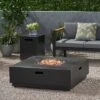 Wellington Outdoor Square Fire Pit With Tank Holder - Christopher Knight Home