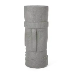 Christopher Knight Home 10" Wide Poulan Concrete Outdoor Novelty Polynesian Planter Stone Gray -Christopher Knight Home GUEST 3dbba89a a1ad 4398 9177 abab5cb781e9