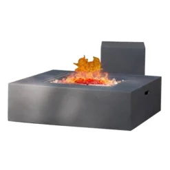 Aidan 40" Light Weight Concrete Gas Fire Pit Table With Tank Holder Square - Christopher Knight Home -Christopher Knight Home GUEST 3e3e84f6 5acd 41a9 8aa0 1779671389ad