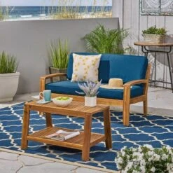 Grenada 2pc Acacia Wood Patio Chat Set - Christopher Knight Home -Christopher Knight Home GUEST 3e45719b c9c1 40bd 94f0 8cfe52f15d90
