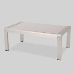 Cape Coral 2pc Aluminum Patio Loveseat & Coffee Table Set - Light Teal - Christopher Knight Home -Christopher Knight Home GUEST 3ea057c0 133b 4041 b77f fa35847f63a0 1