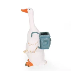 Christopher Knight Home 17" Wide Forgey Concrete Outdoor Novelty Goose Planter White/Blue -Christopher Knight Home GUEST 3fadebb5 a5bd 4910 a983 af3cfaf16420