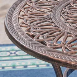 Tucson 32.5" Round Cast Aluminum Dining Table - Copper - Christopher Knight Home 8 Tucson 32.5" Round Cast Aluminum Dining Table - Copper - Christopher Knight Home -Christopher Knight Home GUEST 42001db7 2250 46a1 95ad 93a02ea454f4