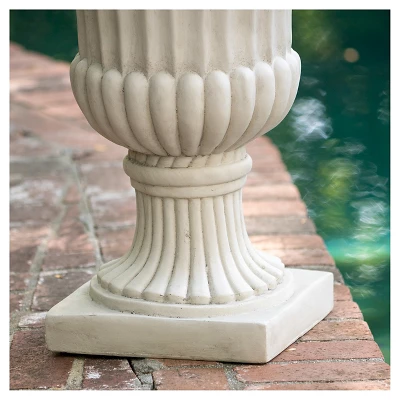 Christopher Knight Home 20" Wide Fiberglass Urn Planter 3 Christopher Knight Home 20" Wide Fiberglass Urn Planter - Image 3