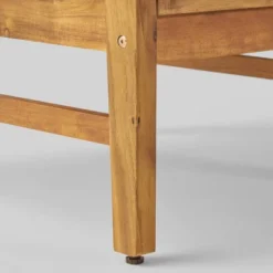 Illona 7pc Acacia Wood V-Shaped Sofa & Square Fire Table Set Teak/Crme/Light Gray- Christopher Knight Home -Christopher Knight Home GUEST 43c86d72 a06d 40d5 a9f9 68e441d4e287