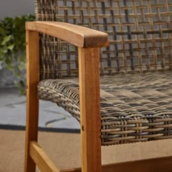 3pc Hampton Wood And Wicker Patio Set - Christopher Knight Home -Christopher Knight Home GUEST 47eaf1e1 caca 422a 9229 3be923da1fae