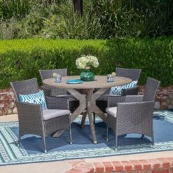 Cedros 5pc Acacia Wood And Wicker Dining Set - Christopher Knight Home 12 Cedros 5pc Acacia Wood And Wicker Dining Set - Christopher Knight Home -Christopher Knight Home GUEST 4b064c68 961a 4aa6 8f3b 709cfc2295fa