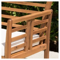 Caydon 4pc Acacia Wood Patio Chat Set With Cushions - Brown Patina - Christopher Knight Home -Christopher Knight Home GUEST 4ba2d017 9d11 436e 95e2 711917b99b84