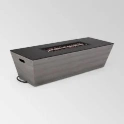 Langton Rectangular 56" Light Weight Concrete Gas Fire Pit With Tank Holder Dark Gray - Christopher Knight Home -Christopher Knight Home GUEST 4cb2e529 ee2d 4cfc a798 e7755d7d370a