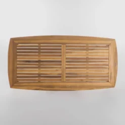 Llando 7-pc Acacia Wood Dining Set - Teak/Blue - Christopher Knight Home -Christopher Knight Home GUEST 4cea9ccf 7a0c 4a82 9266 9a45425a2e2b