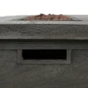 Anchorage Outdoor 50000 BTU Light Weight Concrete Rectangular Fire Pit Wood Pattern Gray - Christopher Knight Home