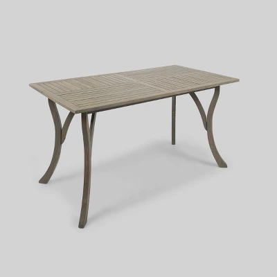 Bennett 7pc Acacia Wood And Wicker Dining Set - Christopher Knight Home 3 Bennett 7pc Acacia Wood And Wicker Dining Set - Christopher Knight Home - Image 3