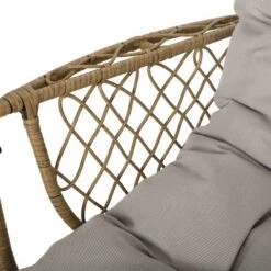 Greystone Indoor/Outdoor Wicker Hanging Chair With 8' Chain - Light Brown/Beige - Christopher Knight Home -Christopher Knight Home GUEST 4e8fb683 45ca 4bda 8f8a 46482f841fdf
