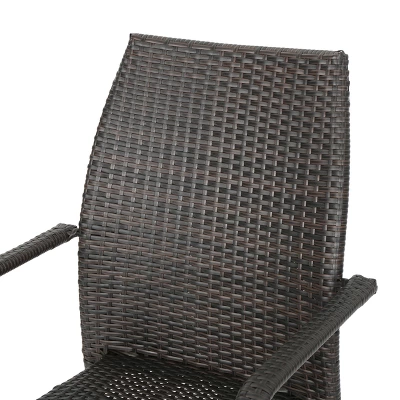 Crawford 3pc Wicker Chat Set - Multibrown - Christopher Knight Home 2 Crawford 3pc Wicker Chat Set - Multibrown - Christopher Knight Home - Image 2