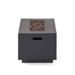 Aidan Outdoor 40000 BTU Light Weight Concrete Rectangular Fire Pit Dark Gray - Christopher Knight Home 9 Aidan Outdoor 40000 BTU Light Weight Concrete Rectangular Fire Pit Dark Gray - Christopher Knight Home -Christopher Knight Home GUEST 4f256180 5d23 411b 96dc 941aa4403fbb