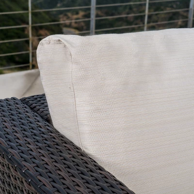 Santa Rosa 8pc Wicker Chat Set - Brown - Christopher Knight Home 3 Santa Rosa 8pc Wicker Chat Set - Brown - Christopher Knight Home - Image 3