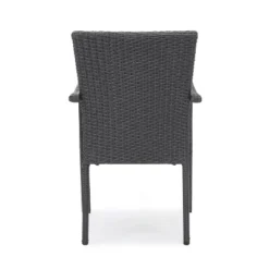 Corsica Set Of 2 Wicker Dining Chair With Cushions - Gray - Christopher Knight Home -Christopher Knight Home GUEST 52752b02 9799 45dd 81eb 8854dc8a6902