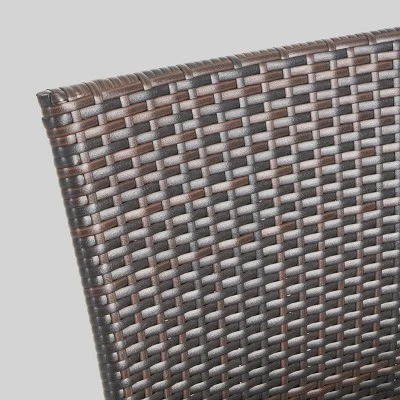 Bullpond 9pc Aluminum And Wicker Dining Set - Christopher Knight Home 2 Bullpond 9pc Aluminum And Wicker Dining Set - Christopher Knight Home - Image 2