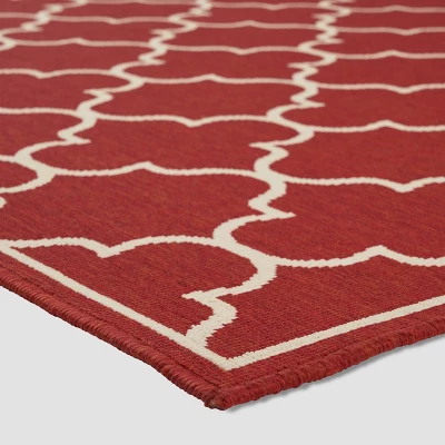Thornhill Geometric Outdoor Rug Red/Ivory - Christopher Knight Home 1 Thornhill Geometric Outdoor Rug Red/Ivory - Christopher Knight Home