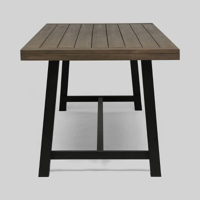 Carlisle 3pc Acacia Wood Picnic Dining Set - Christopher Knight Home 2 Carlisle 3pc Acacia Wood Picnic Dining Set - Christopher Knight Home - Image 2