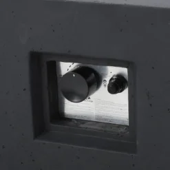 Aidan 40" Light Weight Concrete Gas Fire Pit Table With Tank Holder Square - Christopher Knight Home -Christopher Knight Home GUEST 59296f77 53ee 41c6 a970 15e6e191286f