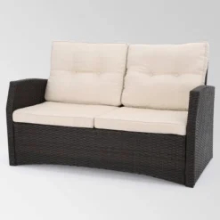 Sanger 5pc Wicker Chat Set - Dark Brown - Christopher Knight Home -Christopher Knight Home GUEST 59802543 6b3f 49b5 928f 1b09763a7ff1