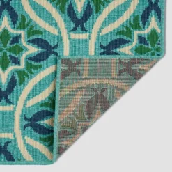 Jada Geometric Outdoor Rug Blue/Green - Christopher Knight Home -Christopher Knight Home GUEST 5c4b5d3d 7213 4e9d 8986 14185f9bbcbd