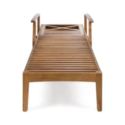 Perla 3pc Outdoor Acacia Wood Chaise Lounge Set With Cushions - Teak/Orange - Christopher Knight Home -Christopher Knight Home GUEST 6196b692 c9a9 403b a1ab 88edbfea4d84