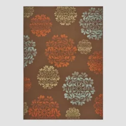 Henley Floral Outdoor Rug Brown/Blue - Christopher Knight Home -Christopher Knight Home GUEST 61da1d42 72fb 4f21 8c65 88ac402da4c6